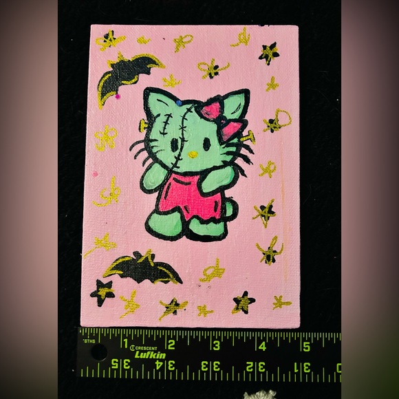 Hello Kitty Halloween Frankenstein Paintings - Picture 2 of 5